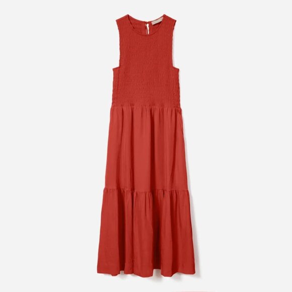 Everlane - Smock Maxi Dress - Currant - S - Picture 2 of 5